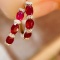 14k Gold 1.02 Ct Natural Ruby & Diamond Earrings