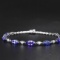 14k Gold 5.71 Ctw Natural Tanzanite & Diamond Bracelet