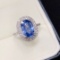 14k Gold 3.11 Ctw Natural Sapphire & Diamond Ring