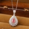 14k Gold 0.62 Ctw Natural Pink Diamond & Diamond Necklace
