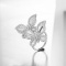 14k Gold 2.32 Ctw Natural H Diamond & Butterfly Ring