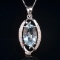 14k Gold 2.05 Ctw Natural Aquamarine & Diamond Pendant