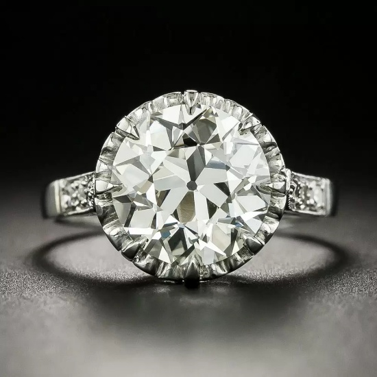 Gia Certified 14k Gold 2.15 Ct Natural O To P Range I1 3ex Round Diamond & Solitaire Ring
