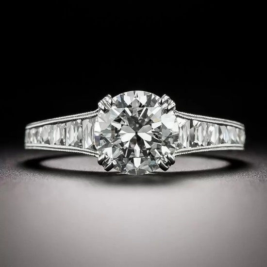 Gia Certified 14k Gold 2.02 Ct Natural N I1 3ex Round Diamond & Solitaire Ring