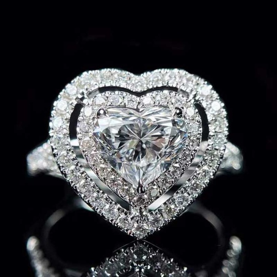 14k Gold 0.81 Ct Natural H Diamond Ring