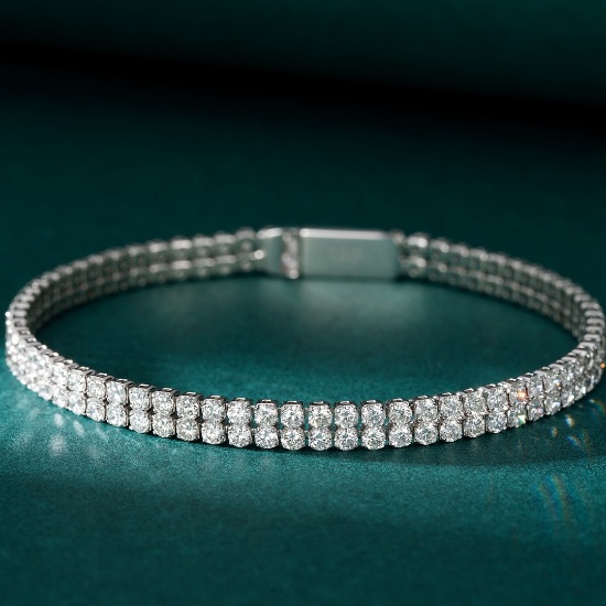 14k Gold 3.13 Ct Natural H Diamond Bracelet