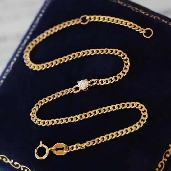 14k Gold 0.1 Ct Natural H Diamond Bracelet