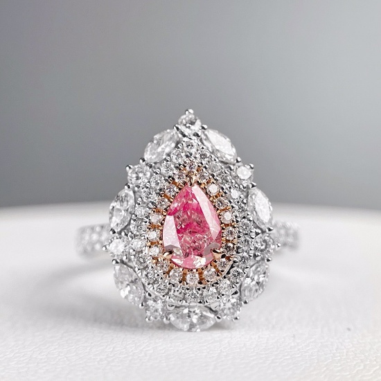 14k Gold 1.44 Ctw Natural Pink Diamond & Diamond Ring/pendant