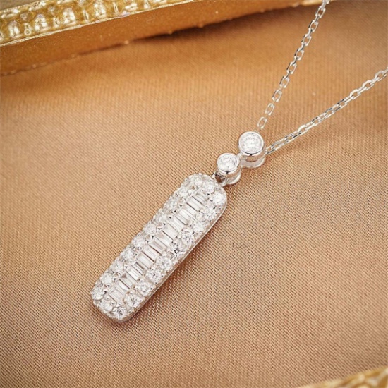 14k Gold 0.29 Ctw Natural H Diamond Necklace