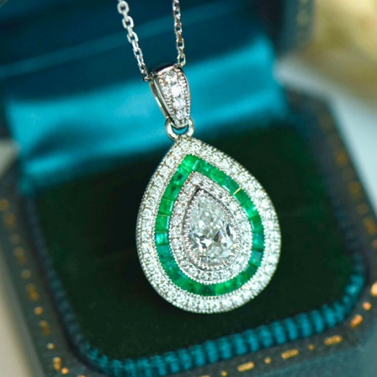 14k Gold 0.41 Ct Natural H Diamond Pendant