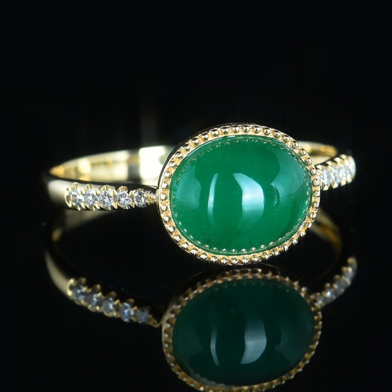 14k Gold 2.35 Ct Natural Emerald & Diamond Ring