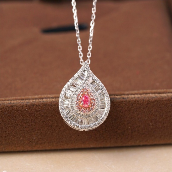 14k Gold 0.45 Ct Natural Color Diamond Necklace