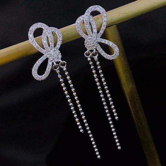 14k Gold 0.58 Ct Natural H Diamond & Butterfly Earrings