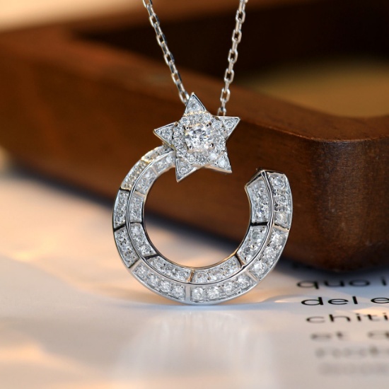 14k Gold 0.39 Ctw Natural H Diamond Necklace