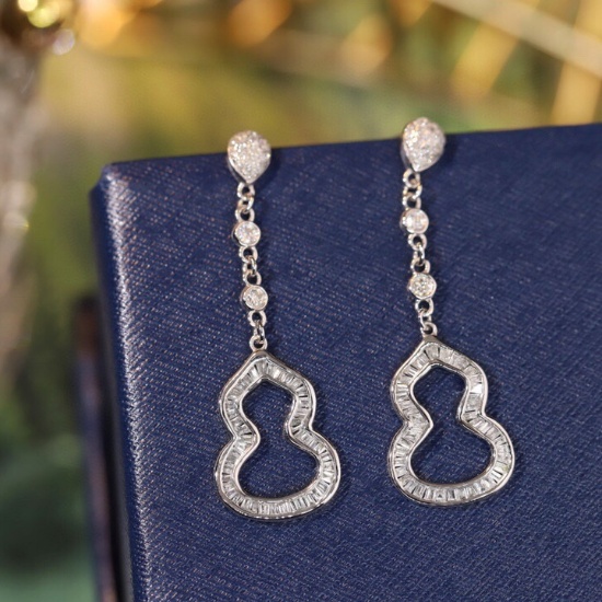 14k Gold 0.72 Ct Natural H Diamond Earrings