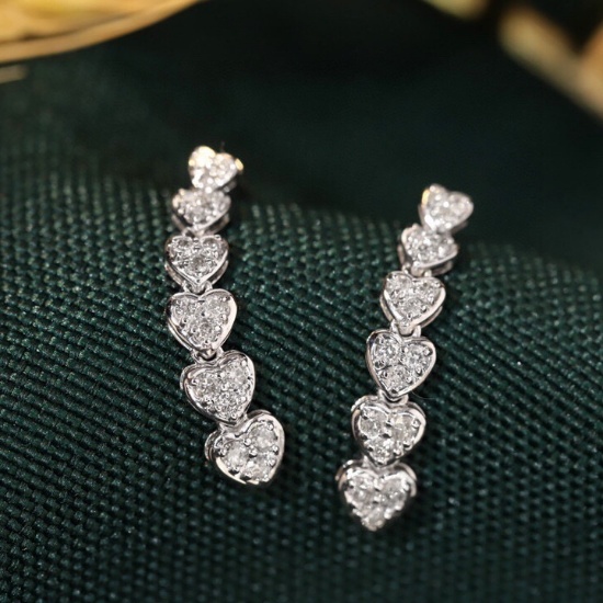 14k Gold 0.52 Ct Natural H Diamond Earrings