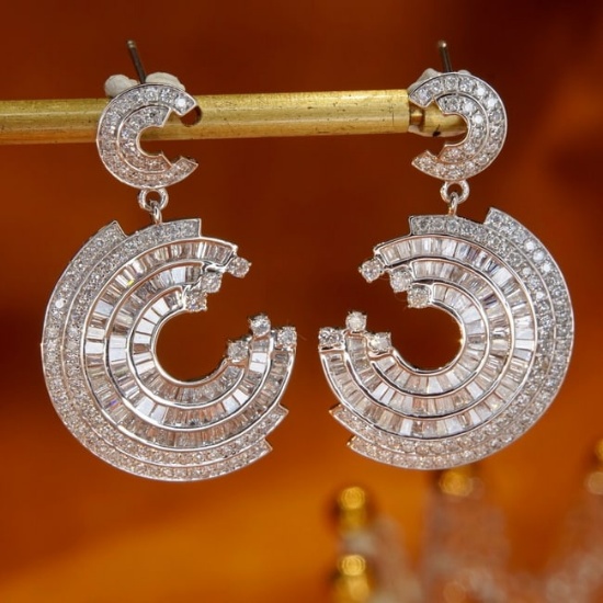 14k Gold 2.02 Ct Natural H Diamond Earrings