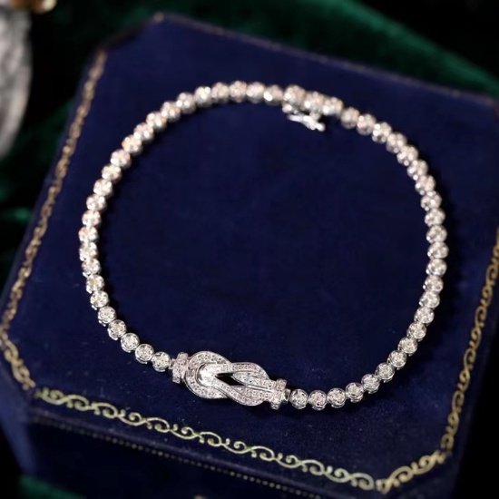14k Gold 0.72 Ct Natural H Diamond Bracelet