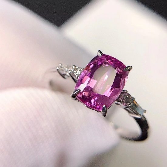 14k Gold 1.75 Ctw Natural Sapphire & Diamond Ring