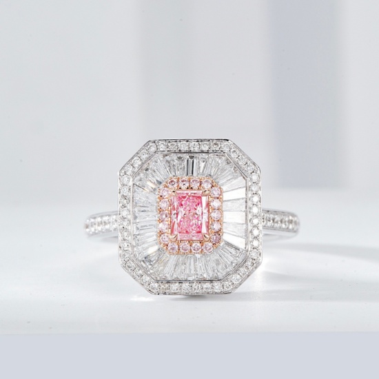 14k Gold 1.17 Ctw Natural Pink Diamond & Diamond Ring/pendant
