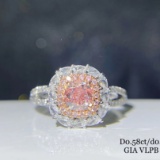 14k Gold 1.23 Ctw Natural Pink Diamond & Diamond Ring/pendant