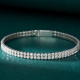 14k Gold 3.13 Ct Natural H Diamond Bracelet