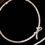 14k Gold 6.82 Ct Natural H Diamond Necklace