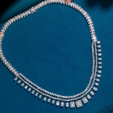 14k Gold 10.02 Ct Natural H Diamond Necklace