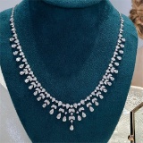 14k Gold 4.75 Ct Natural H Diamond Necklace