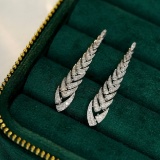 14k Gold 0.7 Ct Natural H Diamond Earrings