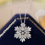 14k Gold 0.71 Ct Natural H Diamond Necklace