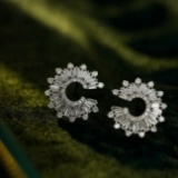 14k Gold 1.2 Ct Natural H Diamond Earrings