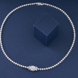 14k Gold 4.9 Ct Natural H Diamond Necklace