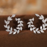 14k Gold 2.02 Ct Natural H Diamond Earrings