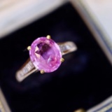 14k Gold 2.72 Ctw Natural Sapphire & Diamond Ring