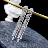 14k Gold 1.52 Ct Natural H Diamond Earrings