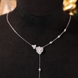 14k Gold 0.62 Ct Natural H Diamond Necklace
