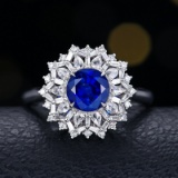 14k Gold 2.08 Ctw Natural Sapphire & Diamond Ring/pendant