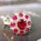 14k Gold 1.25 Ctw Vivid Red Natural Ruby & Diamond Ring