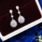 Gia Certified 14k Gold 0.60 Ct Natural F Vs-si Pear Diamond Earrings