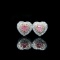 14k Gold 0.19 Ct Natural Pink Diamond & Diamond Earrings