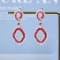 14k Gold 3.12 Ctw Natural Ruby & Diamond Earrings