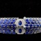 14k Gold 27.73 Ctw Natural Sapphire & Diamond Bracelet