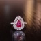 14k Gold 1.02 Ct Natural Ruby & Diamond Ring