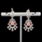 Gia Certified 14k Gold 2.64 Ctw Natural Pink Diamond & Diamond Earrings