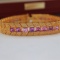 14k Gold 9.65 Ctw Natural Sapphire & Diamond Bracelet