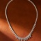 14k Gold 9.23 Ctw Natural H Diamond Necklace
