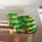 14k Gold 1.36 Ct Vivid Green Natural Emerald Ring