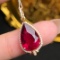 14k Gold 4.26 Ct Natural Tourmaline & Diamond Pendant