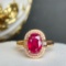 14k Gold 1.8 Ct Natural Tourmaline & Diamond Ring